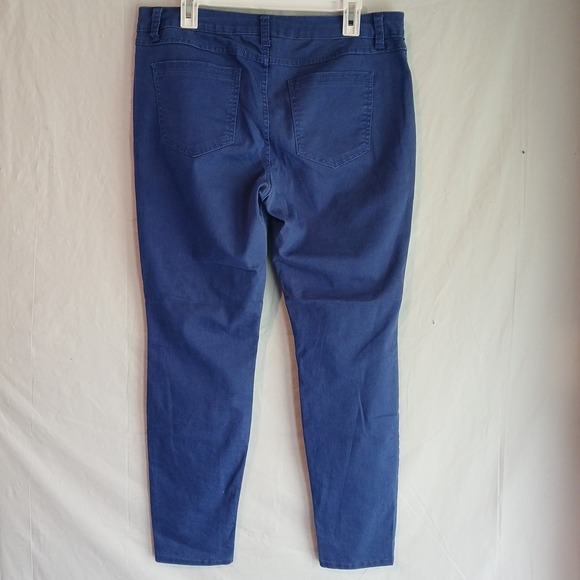 ELLE‎ Jeans Royal Blue Denim Stretch Pants Womens Size 14, Waist 36, Ins 28 - Picture 4 of 6